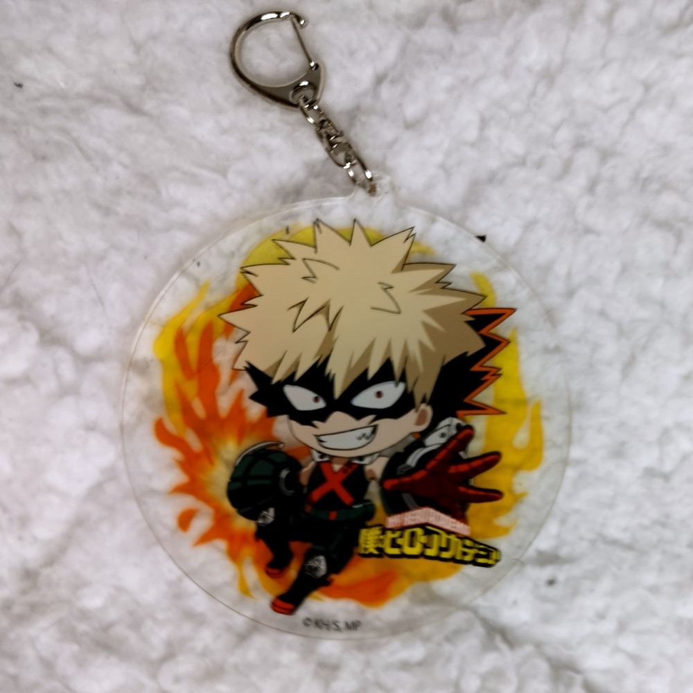 My Hero Academia Bakugo Acrylic Keychain Accessory‎ Orange Explosion Chibi Charm